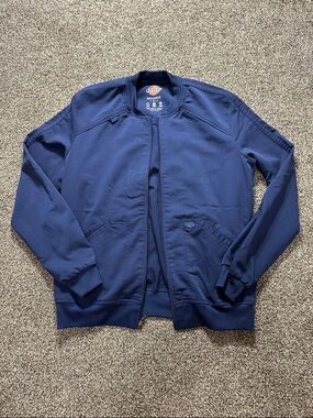 Dickies Navy Blue Bomber scrub Jacket women’s small